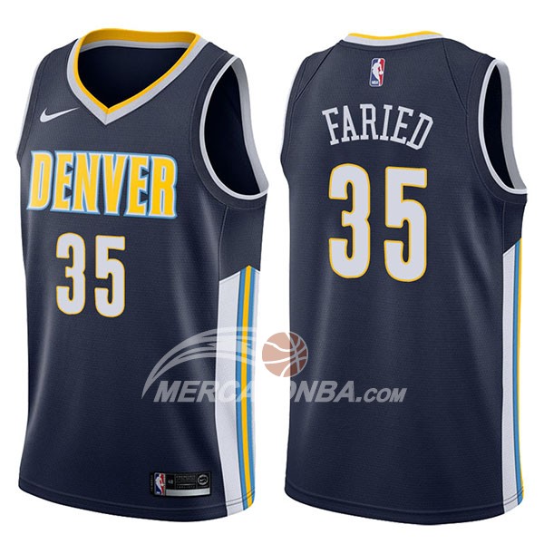 Maglia NBA Denver Nuggets Kenneth Faried Icon 2017-18 Blu